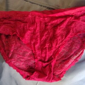 Women's Splendies Lace Bikini Panty - Red Size 3X